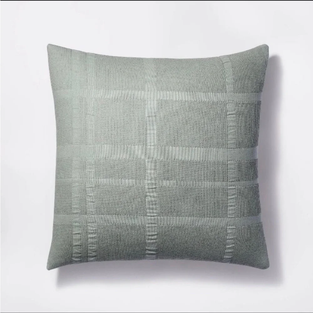 2 | Euro Waffle Matelasse Quilt Sham Light Teal Green - Threshold Studio McGee